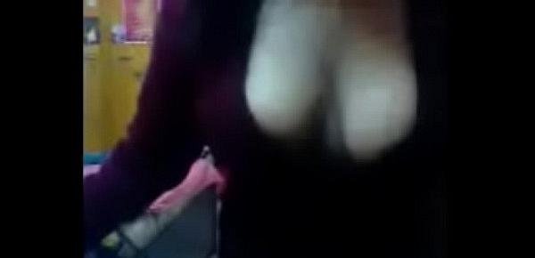  Indian Girl with Cute Tits Stripping And Masturbating